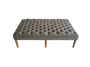 VI Lauren Timber Frame Fabric Upholstered Seat Ottoman thumbnail 1