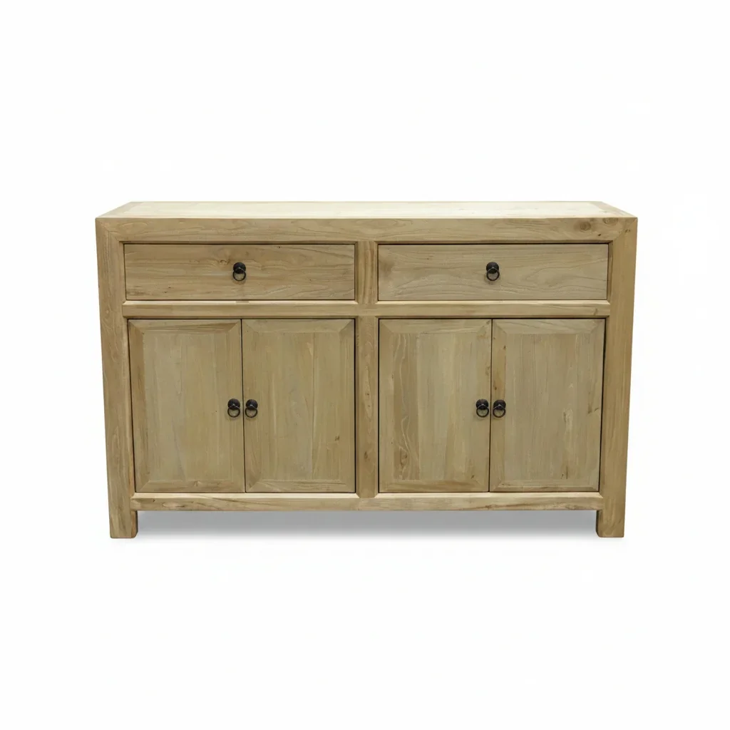 MF Chinese Antique Reproduction Recycled Timber 2 Drawer 4 Door Sideboard