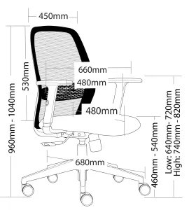 ST Santa Mesh Back Task Chair with Arms thumbnail 6