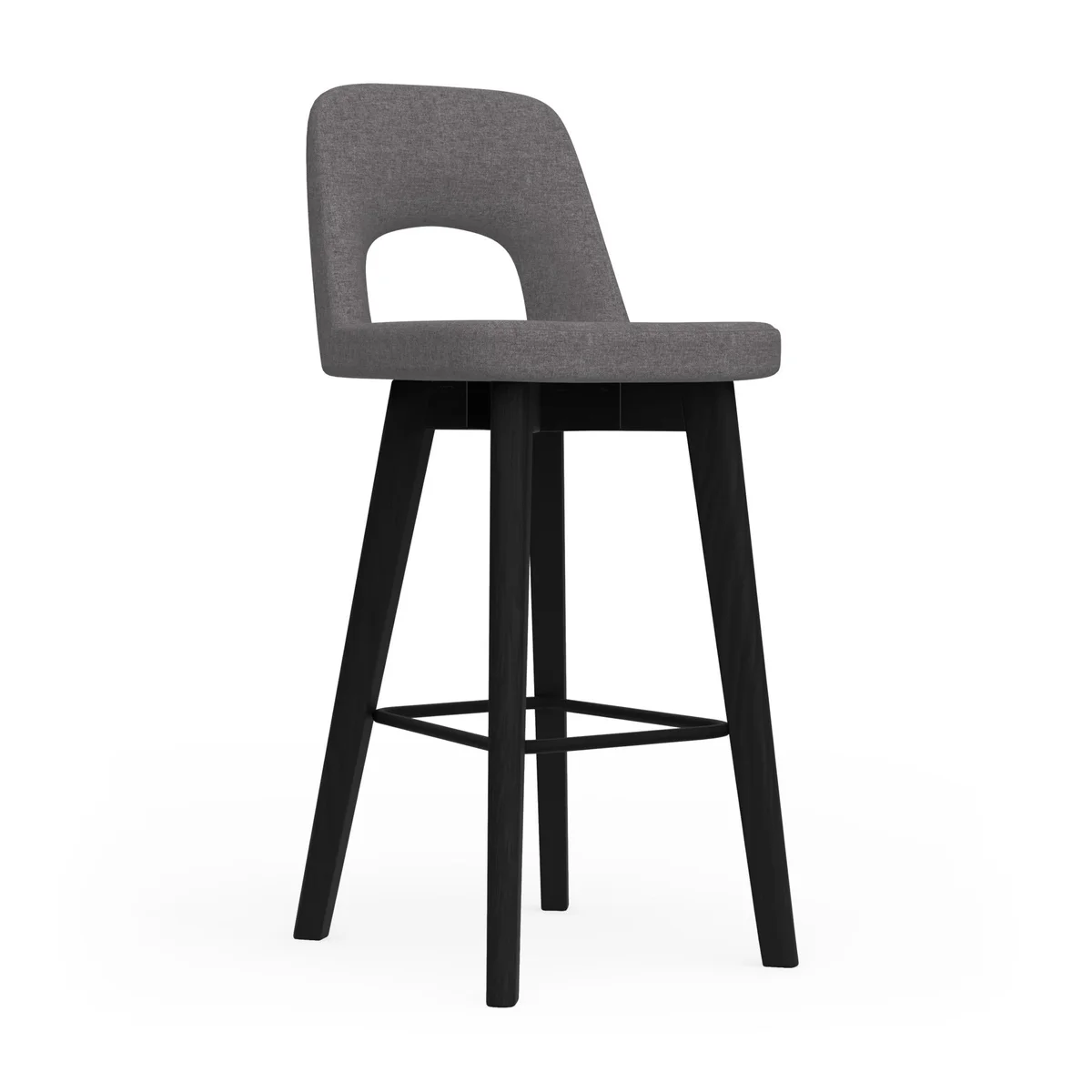 OL Elaro Fabric Upholstered Black Timber Leg Breakout High Chair