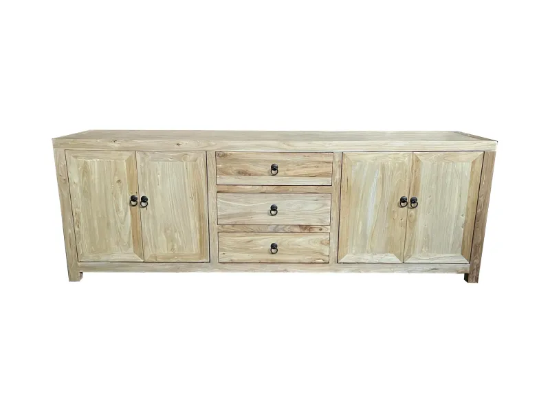 MF Chinese Antique Reproduction Recycled Timber 4 Door 3 Drawer TV Unit 200cm