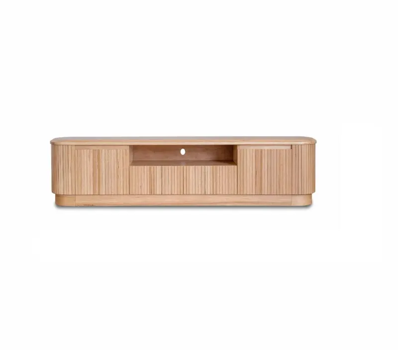 VI Adsila Solid Timber 2 Drawer 2 Door Entertainment Unit - 1.8M