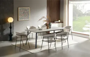 VI Primo Marble Look MDF Top 7 Pieces Dining Setting thumbnail 2
