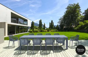 FL Vegas 10 Seater Hospitality Outdoor Extendable Dining Table with Air XL Armchair thumbnail 3