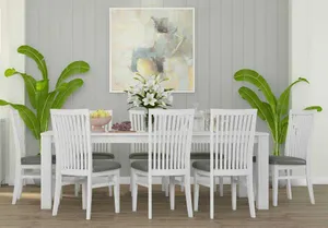 VI Florida Mountain Ash Dining Table with 8 Chairs Set thumbnail 1