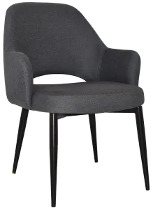 EZ Albury Black Metal Leg Upholstered Hospitality XL Armchair thumbnail 19