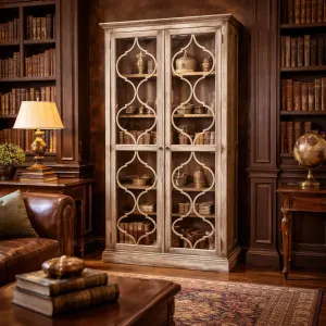 MF Majestic Recycled Timber Bookcase Display Cabinet thumbnail 6