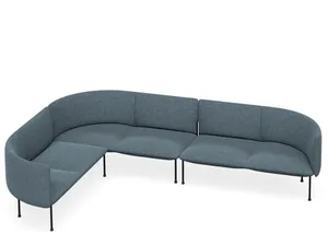 DD Bowral Fabric Upholstered 6 Seater L Shaped Breakout Seating thumbnail 2