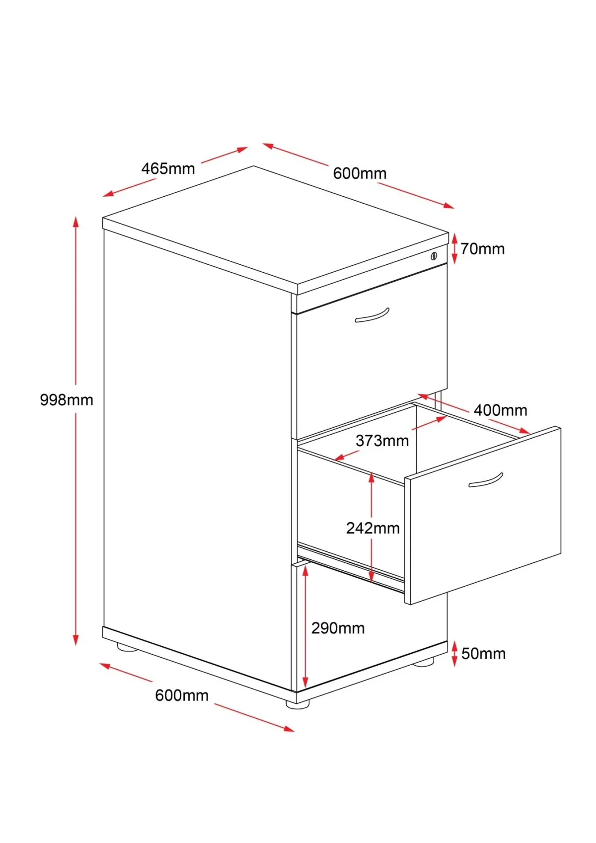 RL Rapid Worker Lockable Filing Cabinet