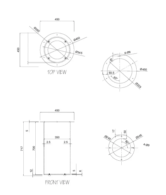 RL Drum Base Round Meeting Table Frame