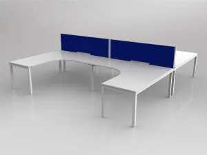 OL Axis 4 User H-Shape 90° Workstation with Screen - Breathe Fabric thumbnail 4