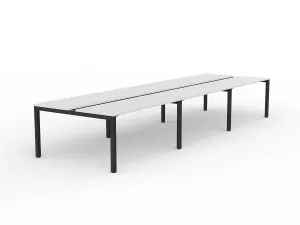 OL Axis 6-User Double Sided Workspace – White Top with Black Frame thumbnail 7
