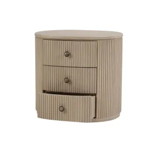 CR Kraton Oval Bedside Table with 3 Drawers thumbnail 7