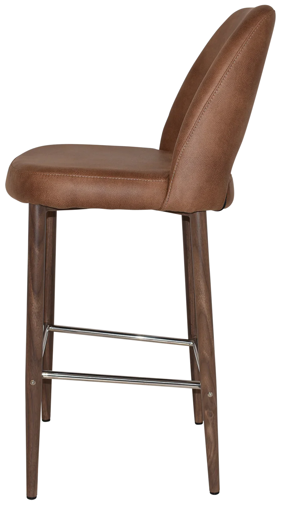 EZ STOOL ALBURY SIDE 750 METAL LIGHT WALNUT