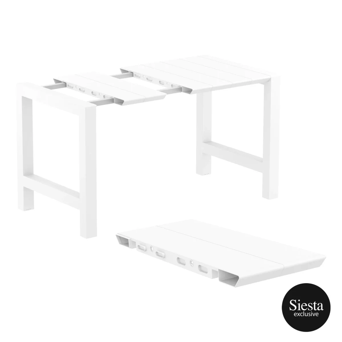 FL 5 Piece Vegas Hospitality Outdoor Extendable Bar Table with Ares Barstools