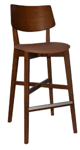 EZ Phoenix Light Walnut Stained Solid Timber Framed Barstool thumbnail 15