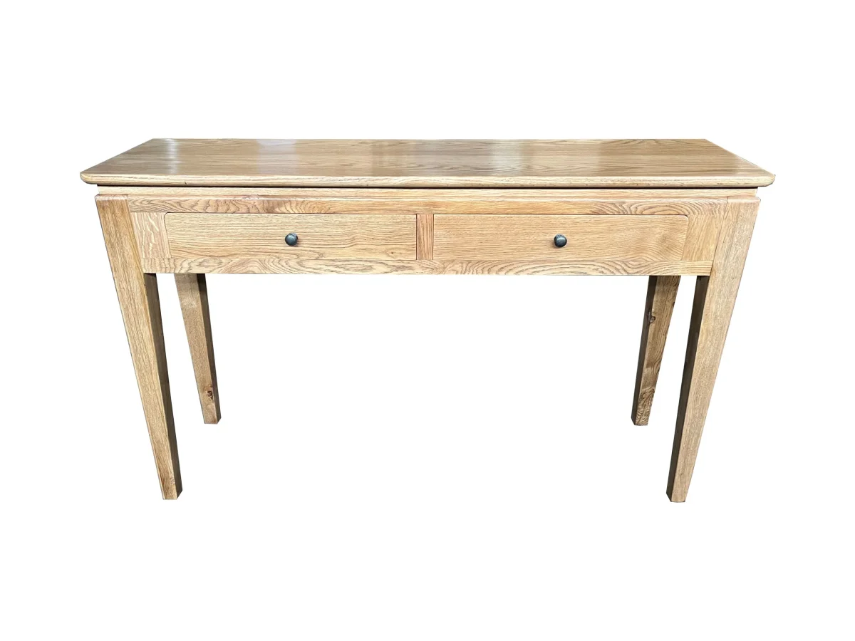 MF Crown Solid Timber 2 Drawer Hall Table