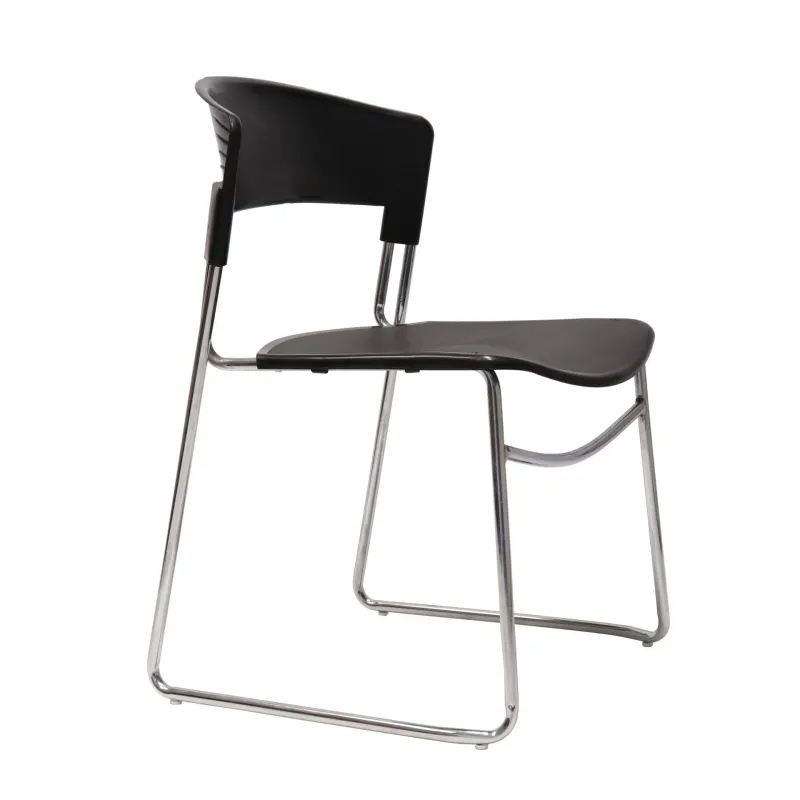 RL Zola Chrome Sled Base Stackable Visitor Chair