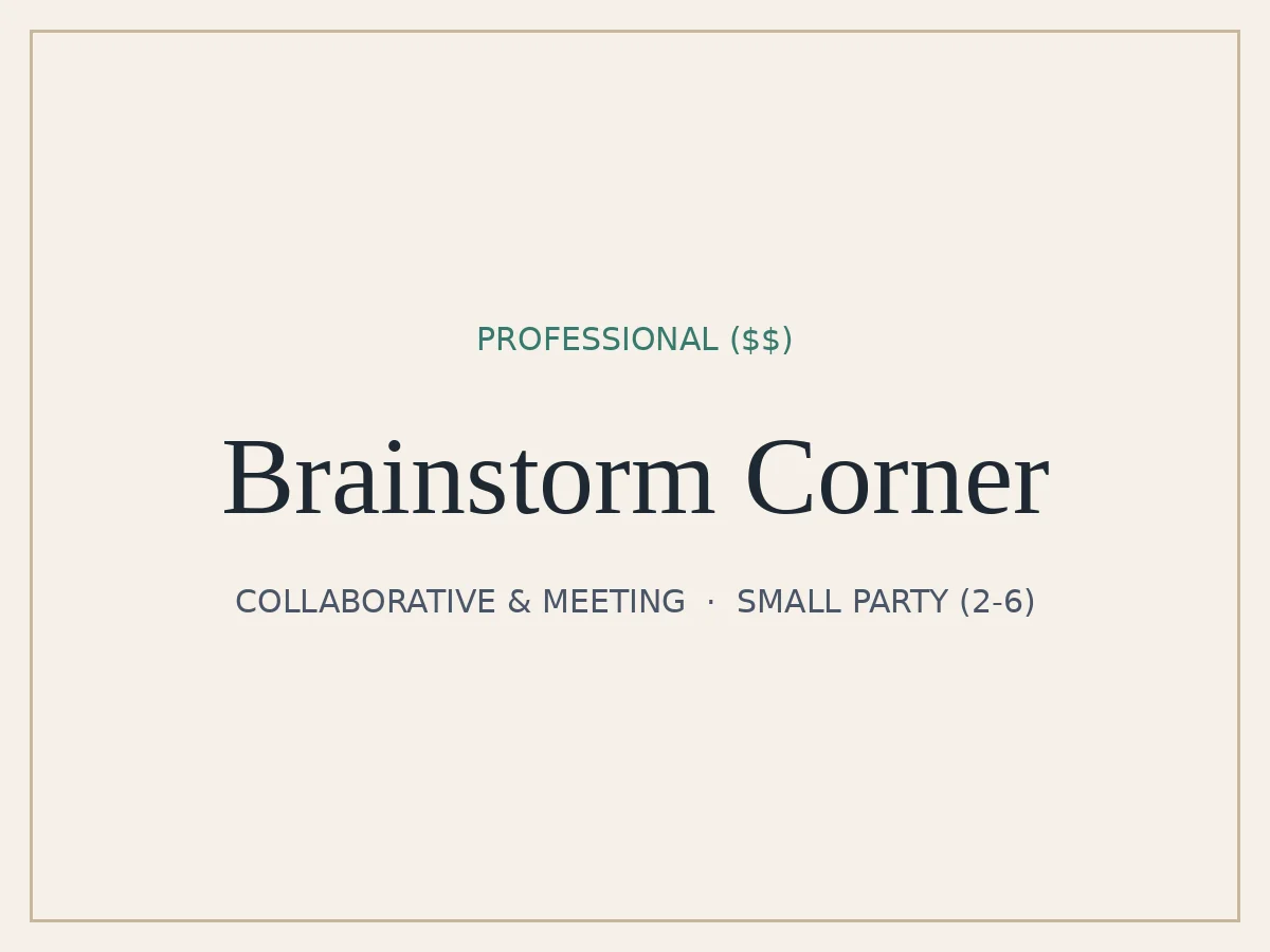 Brainstorm Corner