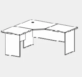 DD CC Plus 3 Piece Corner Workstation thumbnail 3
