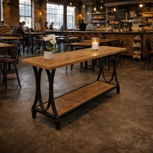 MF Bourke Recycled Elm Timber Hall Table with Shelf thumbnail 3