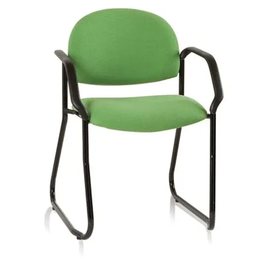 ST Vera Sled Base Round Back Upholstered Hospitality Chair with Arms