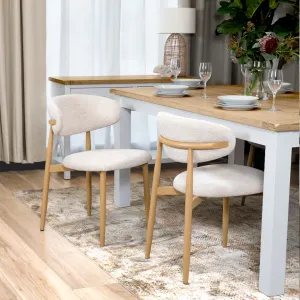 VI Louis Fabric Upholstered Metal Leg Dining Chair thumbnail 10