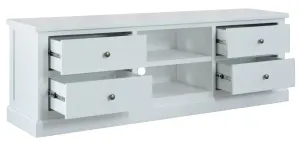 VI Bridgeport 4 Drawer and 2 niches TV Unit-Wht thumbnail 2