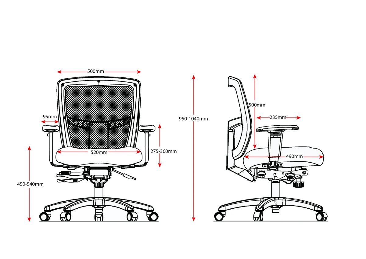 RL Ergo Mesh Back Heavy Duty Operator Chair