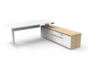 RL Boost Height Adjustable Executive Desk with Return Cabinet thumbnail 17