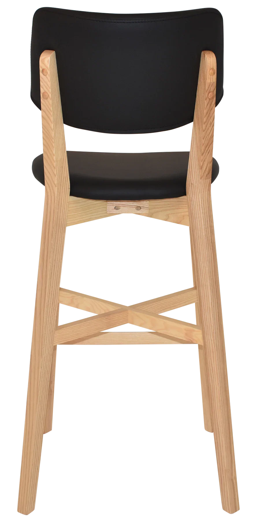 EZ Phoenix Solid Timber Framed PU Leather Seat and Back Barstool