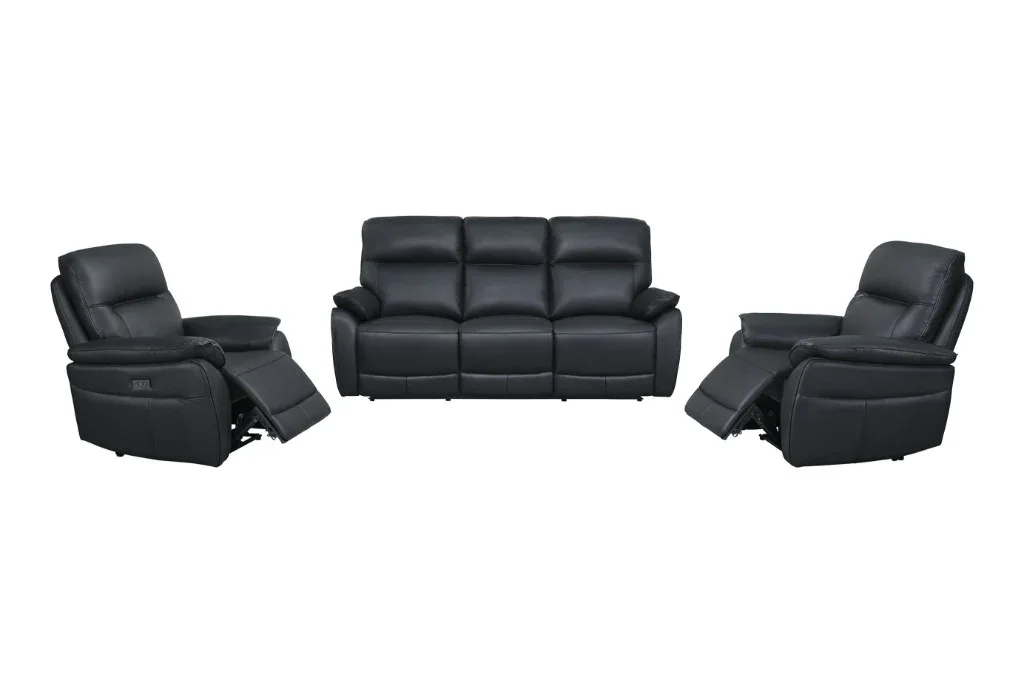 VI Aspect 3 Seater Electric Leather Recliner Lounge