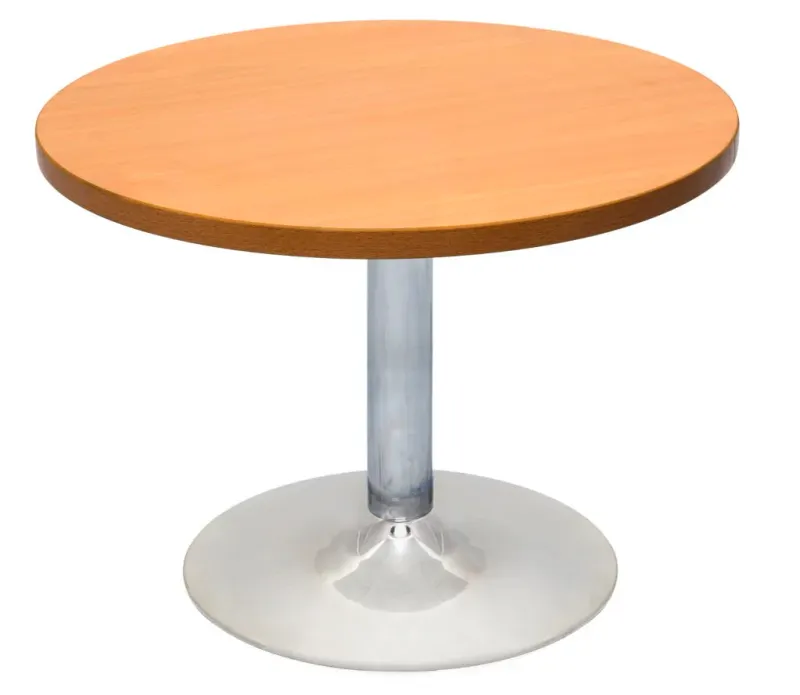RL Estilo Stainless Steel Base Round Coffee Table