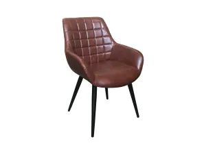 MF Sinatra PU Leather Upholstered Metal Leg Dining Chair thumbnail 1