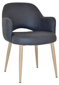 EZ Albury Birch Colour Metal Leg Upholstered Hospitality Dining Armchair thumbnail 17