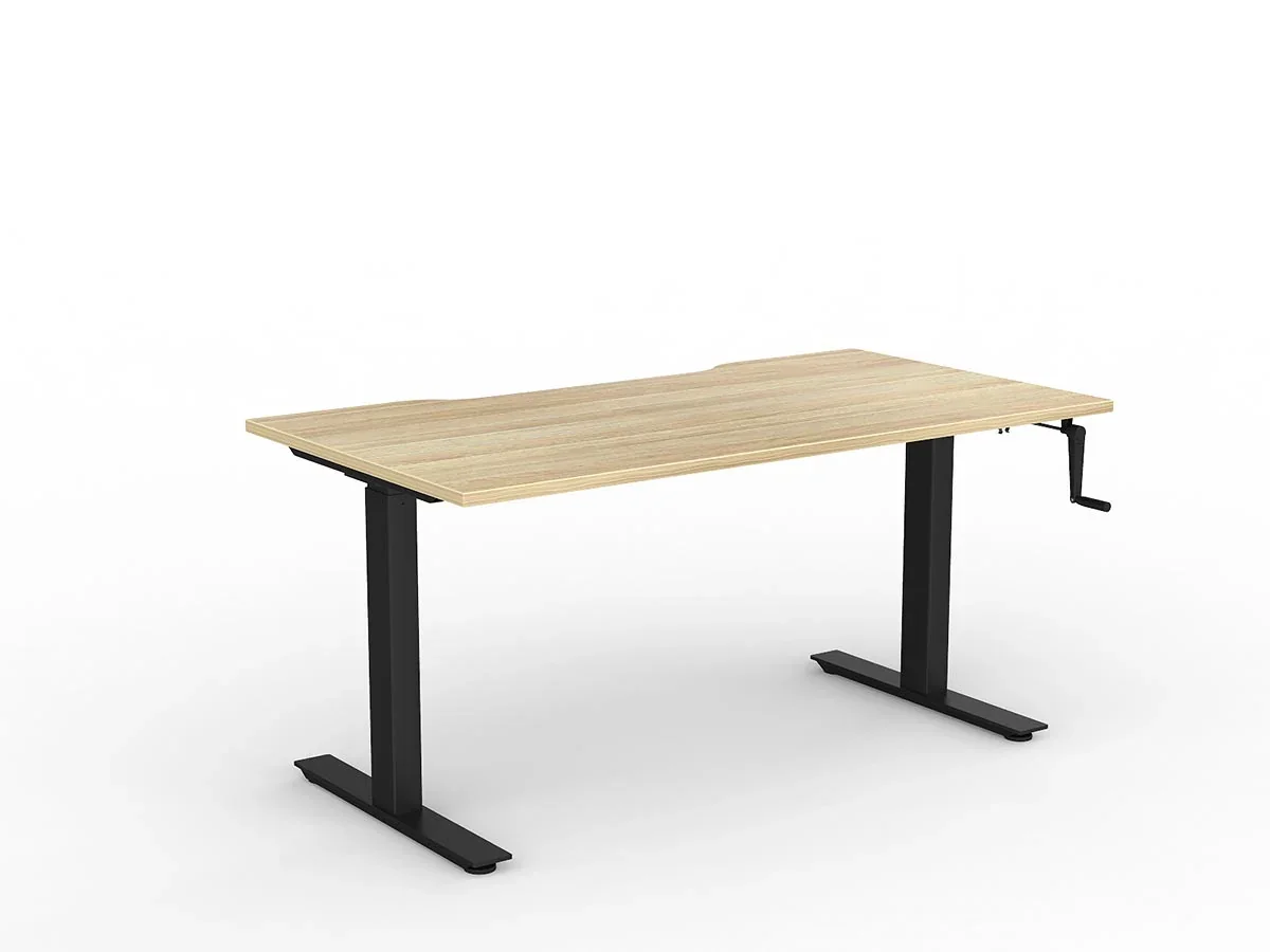 OL Agile Winder Height Adjustable Desk - Black Frame