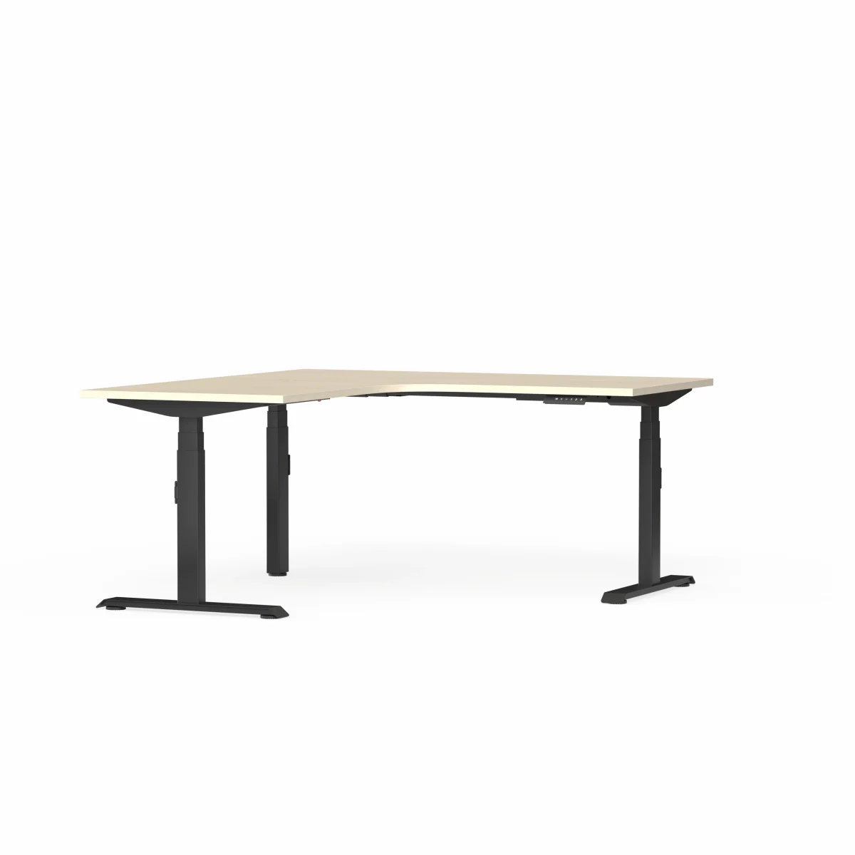 OL Klass Electric Height Adjustable Corner Desk - Black Fame
