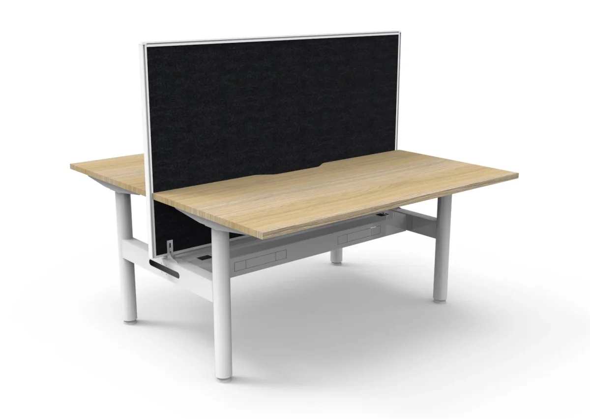 RL Halo Static Back to Back 2 User Workstation with Framed Screen
