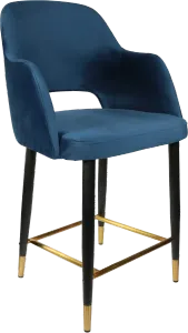 FL Sorbet Velvet Upholstered Metal Leg Hospitality Counter Stool thumbnail 2