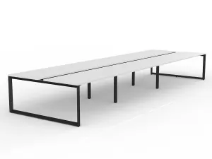 OL Anvil 6-User Double Sided Workspace – White Top with Black Frame thumbnail 10