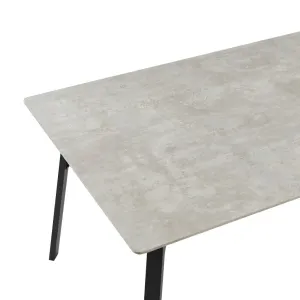 VI Primo Marble Look MDF Top Metal Leg Dining Table thumbnail 4