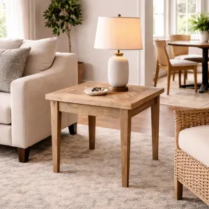 MF Casablanca Recycled Elm Timber Lamp Table thumbnail 2