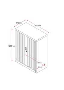 RL GO Tambour 900mm Wide Sliding Door Cupboard thumbnail 5