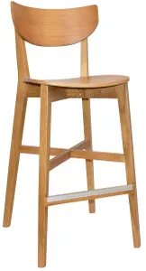 EZ Rialto Light Oak Stained Solid Timber Framed Barstool thumbnail 1