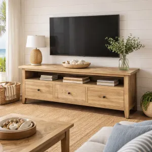 MF Queen Solid Timber TV Unit with Drawers and Niche thumbnail 5