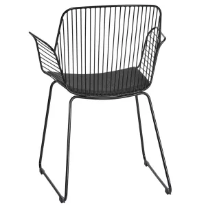 SH Angel Metal Armchair with Seat Cushion - White thumbnail 2