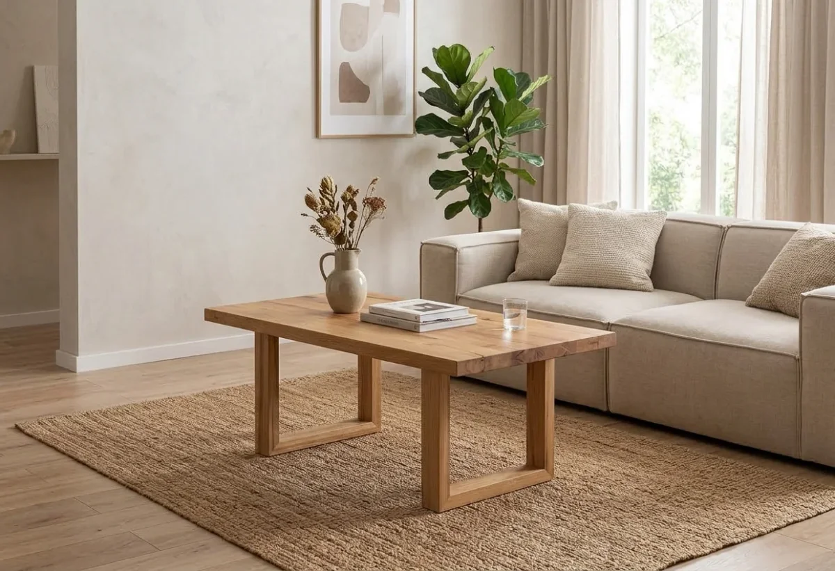MD Bright Solid Timber Coffee Table