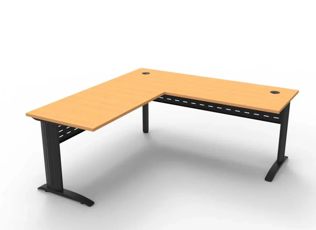RL Span Beech Desk with Modesty and Return