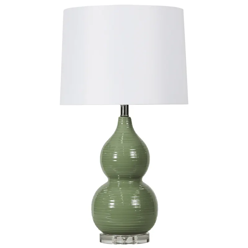 SH Mandy Ceramic Base Table Lamp with A Ridged Texture