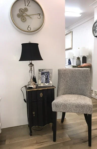DA Ophelia Fabric Upholstered Timber Leg Dining Chair